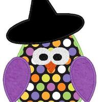 Halloween Owl Machine Embroidery Applique Design