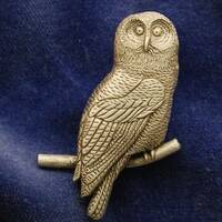 Empire Pewter Great Grey Owl Pewter Pin