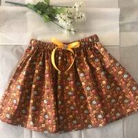 CUTE OWL Skirt Size 6, Happy Flappers Riley Blake Designer fabric, Skater Skirt, Elastic Waist Skirt