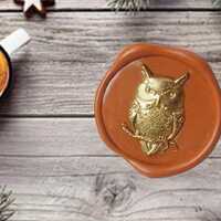 3D Owl Wax Seal Stamp: Birthday Gift, Envelope Seal Kit