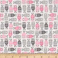 Urban Zoology mini Owls cotton Fabric 100% Cotton