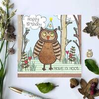 Owl Birthday Card | Have a Hoot | Woodland Card | Cute Design | Hand illustration and printed in the