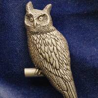 Empire Pewter Great Horned Owl Pewter Pin