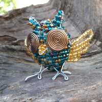 Bead and wire Owl | Homedecor