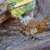 Bead and wire Owl | Homedecor