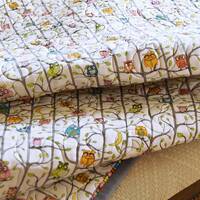 Owl Baby Quilt: Colorful Nursery Decor, Crib Blanket (49x35 inches)