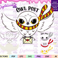 Owl Post Harry p, p&aacute;jaro volando, Cameo de silueta, cricut, capas, letra m&aacute;gica, masco