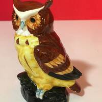 Vintage Owl Porcelain Figurine