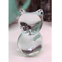 1960s Blown Glass Baby Owl, paperweight, decorative, bird, owlet, d&eacute;cor, baby animal