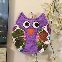 owl mug mat, Quilted owl coaster, volunteer gift, Mug mat, Quilted coasters, appreciation gift, owl 