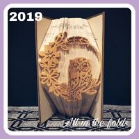 Enchanted owl cut and fold book folding pattern