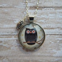 Owl Pendant Necklace with cute Owl Charm