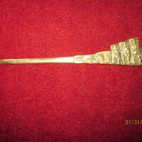 1 fine Antique Art Nouveau 3 Owl Brass or Bronze Letter Opener