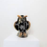 Extremely rare vintage 1970s Archimedes owl from The sword in the Stone by Canadiana Pottery Limited