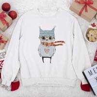 Owl Sweatshirt, Unisex Pullover  #Owls