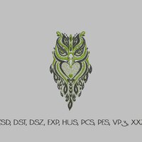 Owl Embroidery, Machine Embroidery Design, Instant Download