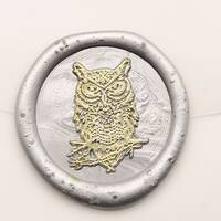 Owl seal stamp, wedding envelope seal, Owl wax stamp kit, Animal Wax seal stamp Gift