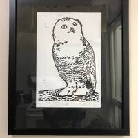 Ookpik (Snowy Owl) Lino-Cut Print