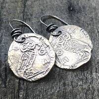 OWL Sterling Silver Earrings - Handmade - CB&CO