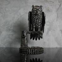 Owl scrap metal art