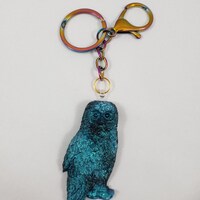 Owl keychain / animal keychain / owl lover gift / owl jewelry / nature lover gift / dark academia gi
