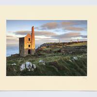 Wheal Owles. 7x5&Prime;, A4 or A3 photograph in ivory or white mount with oak or black photo frame o