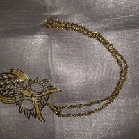 Gold Tone Owl Pendant Necklace