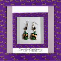 Halloween Owl Earrings, Halloween Dangle Earrings, Earings, Halloween Jewelry, Halloween Costume, Ha