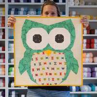 Owl mini quilt - mini quilt pattern - foundation paper piecing