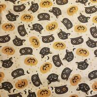 Halloween Owls, cats, and Jack-o-lanterns 100% cotton fabric fat quarter - half yard