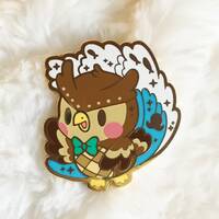 OCEAN CRITTERS Enamel Pin | Owl, Water, Fish, Ocean Waves, Tropical, Summer, Beach, Island, Cute, Ka