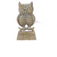 Vintage Brass Owl,  Altar, mobile altar, brass shelf, witchcraft, wiccan, book end, brass owl, offer