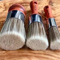 Wise Owl Furniture Wax Brushes, Synthetic Bristle Palm Brush