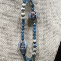 K2 and Azurite with Czech Glass Owls