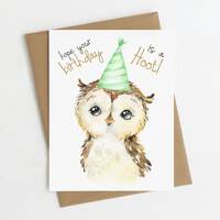 Happy Birthday Card | Owl Birthday Card | Cute Birthday Greeting Card | Hope Your Birthday is a Hoot