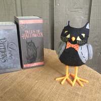 Halloween owl wearing a mask felt owl  Halloween decoration tiered tray decor party decor hostess gi