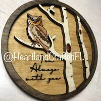 SVG Owl I am always with you ornament file