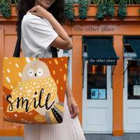 Lucky Owl – Tote Bag Owl Cartoon | Cute Tote | Kids Bag | LUCKY GUYS Collection | Bag Owl Cart