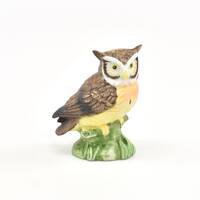 Estate Owl Figurine Vintage Lefton 00755 Hand Painted Bird Holiday Gift