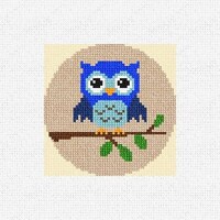 Wise Owl Needlepoint Christmas Ornament DIY Kit
