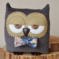 Owl Cushion, Owl Pillow, Owl Interiors, Owl Gift, Shabby Chic, Country Owl, Plush Owl, Decorative Ow