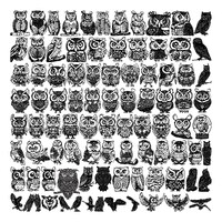 Owls Birds DXF SVG Files: CNC Laser Plasma Cut Ready
