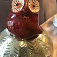 Wide eyed ceramic owl