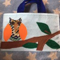 Children’s felt Owl appliqué bag, great Christmas gift, stocking filler