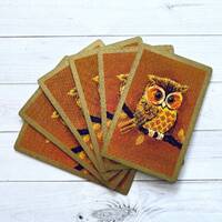 Vintage Owl on Tree Branch Playing Cards - Set of 6