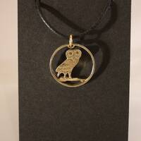 Hand cut Two Drachma Owl of Athena coin