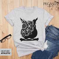 Owl Shirt, Owl Mandala Shirt, Owl Mandala Tee, Owl Shirt, Graphic Tee, Owl Tee, Owl T-Shirt, Animal 