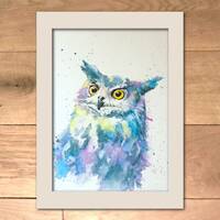 OWL Art Print of Original Watercolour