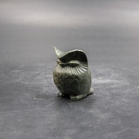 Small Owl Bronze Statue, Greek Goddess Athena Symbol of Wisdom and Knowledge, Greek Mythology, Museu
