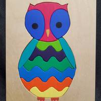 Colorful Wooden Owl Puzzle